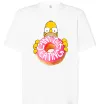 Футболка Оверсайз Simpsons donut Белый фото
