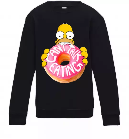 Детский Свитшот Simpsons donut Черный фото
