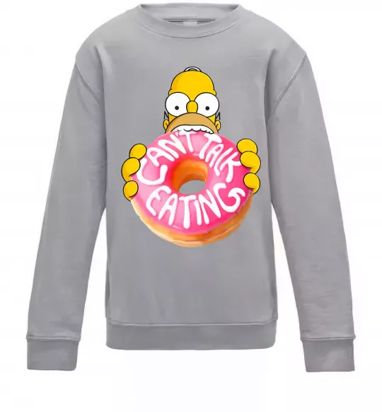 Детский Свитшот Simpsons donut Серый меланж фото