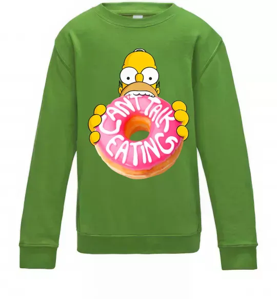 Детский Свитшот Simpsons donut Лаймовый фото