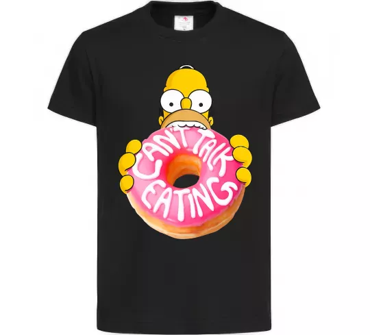 Детская футболка Simpsons donut Черный фото