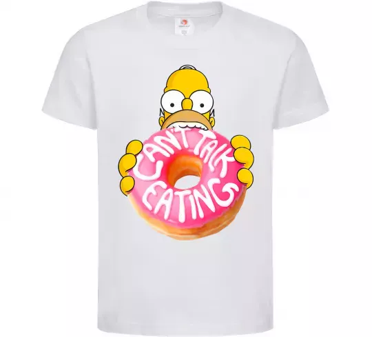 Детская футболка Simpsons donut Белый фото