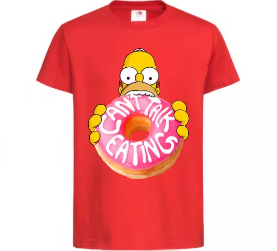 Детская футболка Simpsons donut Красный фото