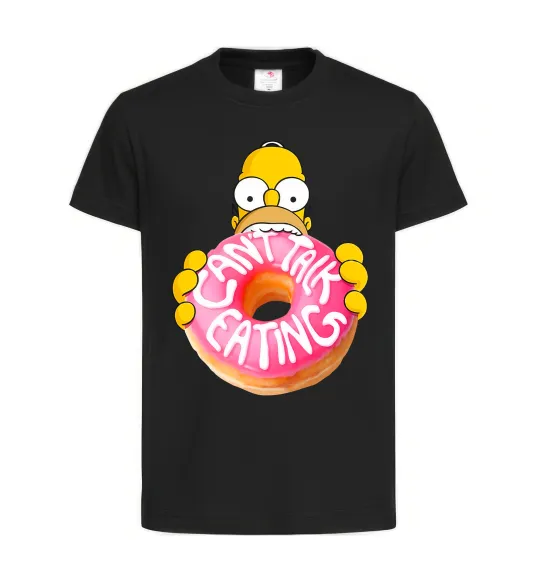 Дитяча футболка Simpsons donut Чорний фото