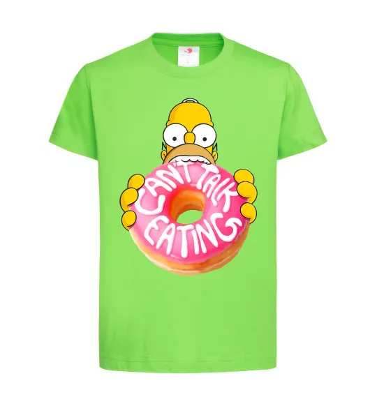 Дитяча футболка Simpsons donut Лаймовий фото