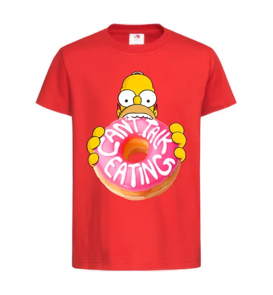 Дитяча футболка Simpsons donut Червоний фото
