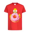 Дитяча футболка Simpsons donut Червоний фото