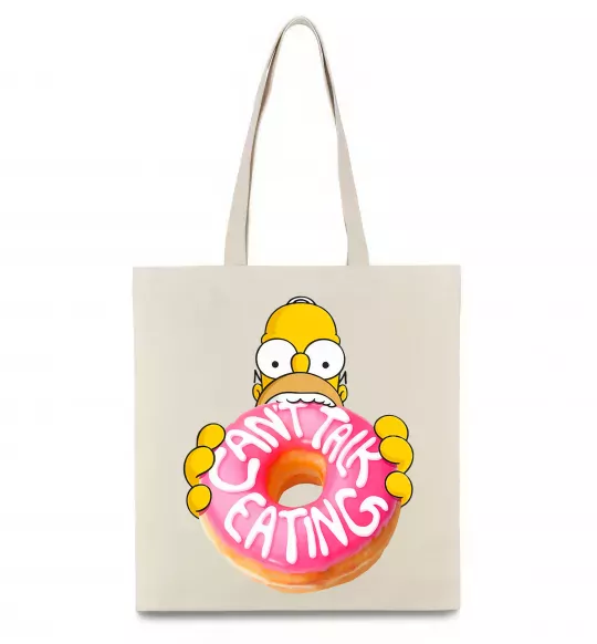 Еко-сумка Simpsons donut Бежевий фото