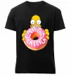 Мужская премиум футболка Simpsons donut Черный фото