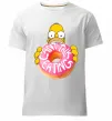 Мужская премиум футболка Simpsons donut Белый фото