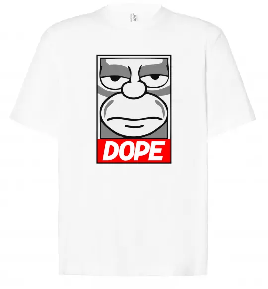 Футболка Оверсайз Dope Гомер Белый фото