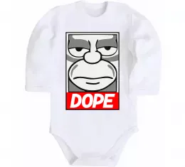 Детский боди Dope Гомер Белый фото