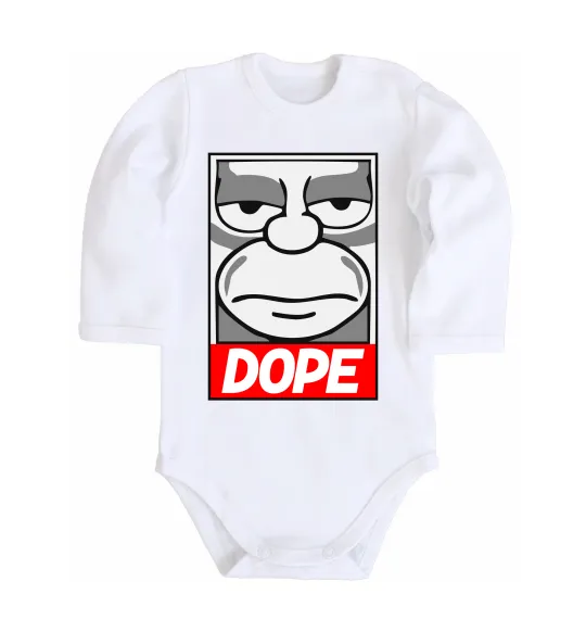 Детский боди Dope Гомер Белый фото