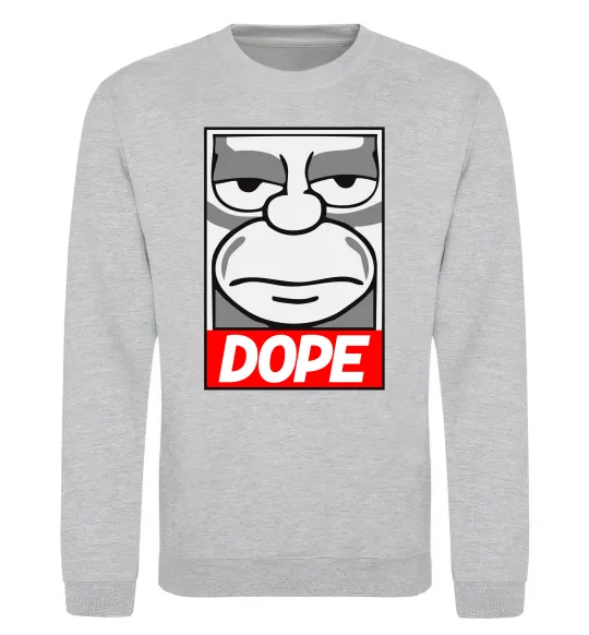Свитшот Dope Гомер Серый меланж фото