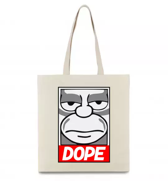 Эко-сумка Dope Гомер Бежевый фото