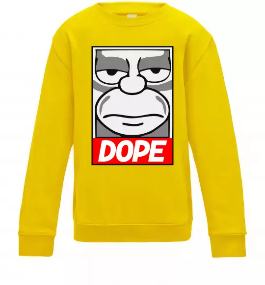 Дитячий світшот Dope Гомер Сонячно жовтий фото