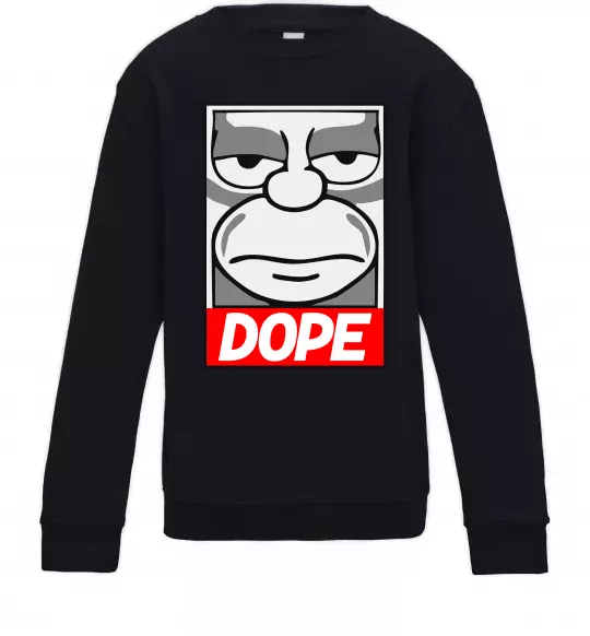 Дитячий світшот Dope Гомер Чорний фото