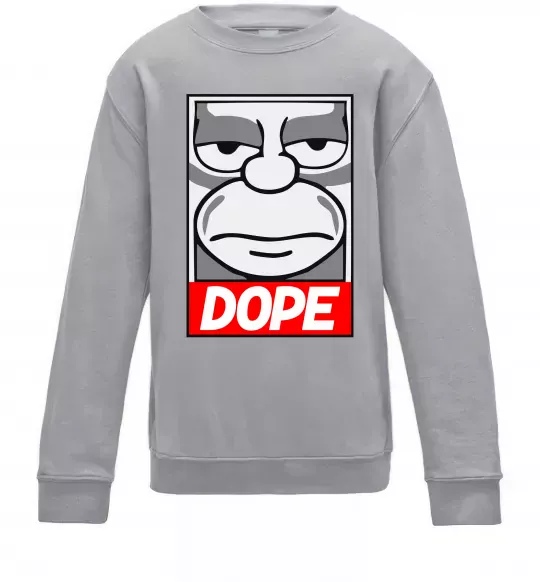 Дитячий світшот Dope Гомер Сірий меланж фото