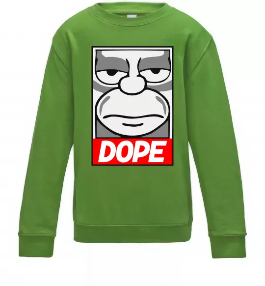 Дитячий світшот Dope Гомер Лаймовий фото