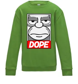 Детский Свитшот Dope Гомер Лаймовый фото