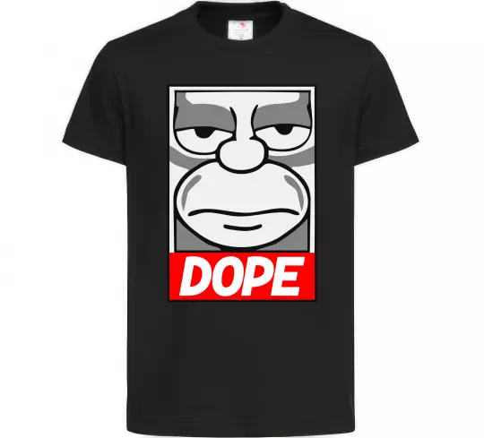 Детская футболка Dope Гомер Черный фото