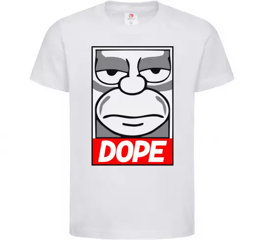 Детская футболка Dope Гомер Белый фото