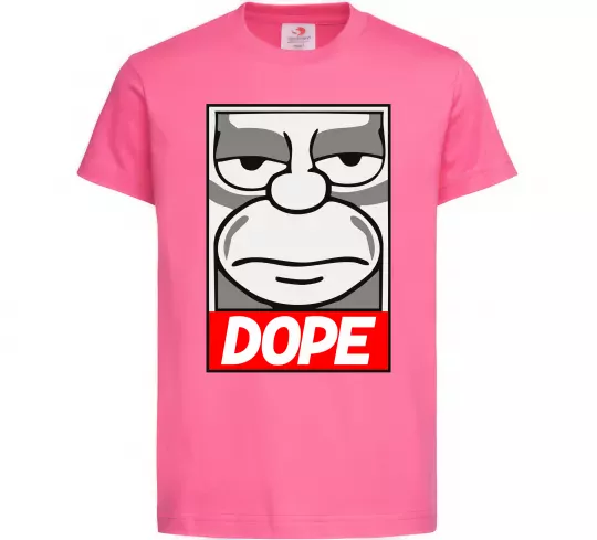 Детская футболка Dope Гомер Ярко-розовый фото