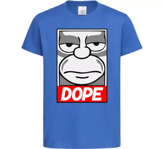 Детская футболка Dope Гомер Ярко-синий фото