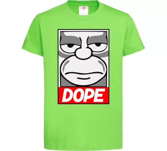 Детская футболка Dope Гомер Лаймовый фото