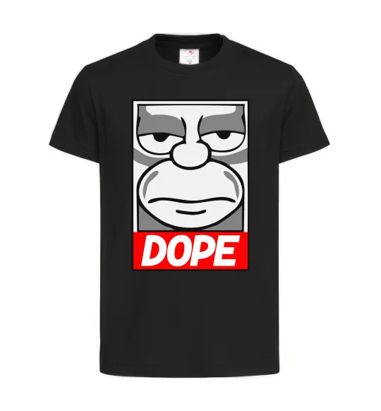 Детская футболка Dope Гомер Черный фото