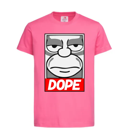 Детская футболка Dope Гомер Ярко-розовый фото