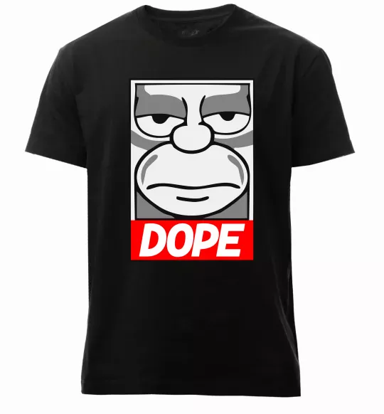Мужская премиум футболка Dope Гомер Черный фото