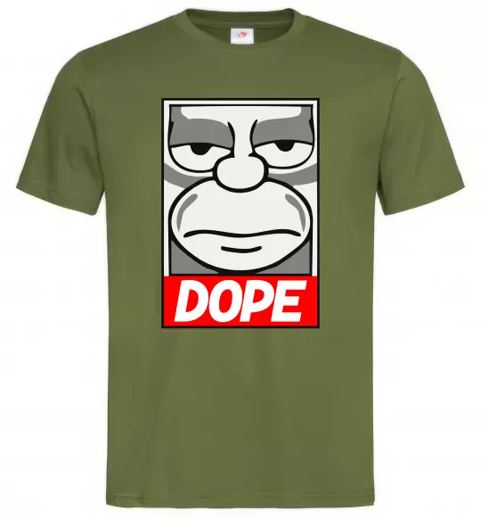 Чоловіча футболка Dope Гомер Оливковий фото