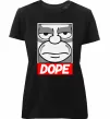 Женская премиум футболка Dope Гомер Черный фото