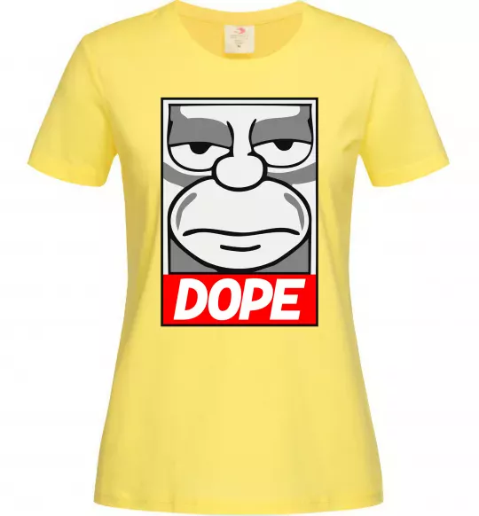 Женская футболка Dope Гомер Лимонный фото