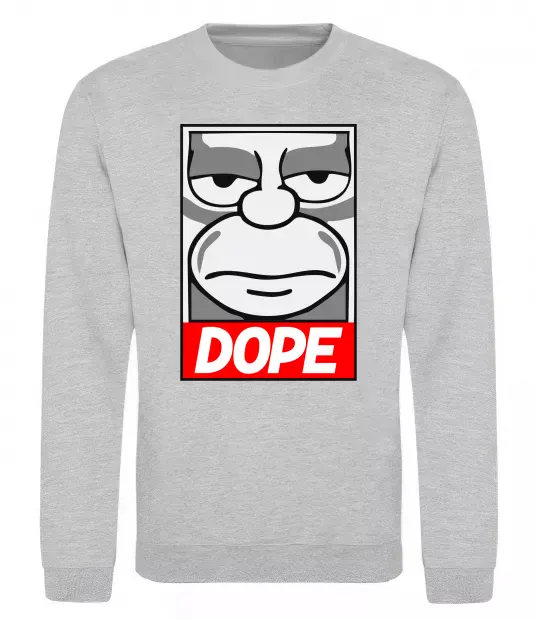 Свитшот Dope Гомер Серый меланж фото