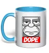 Чашка с цветной ручкой Dope Гомер Голубой фото
