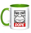 Чашка с цветной ручкой Dope Гомер Зеленый фото