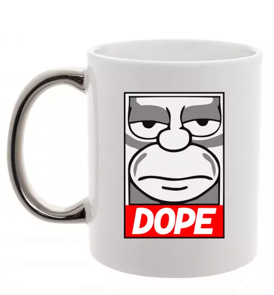 Чашка с цветной ручкой Dope Гомер Серебро фото
