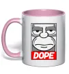 Чашка с цветной ручкой Dope Гомер Нежно розовый фото