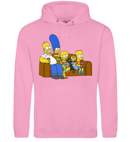 Чоловіча толстовка (худі) Simpsons family Рожевий фото