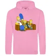 Женская толстовка (худи) Simpsons family Розовый фото