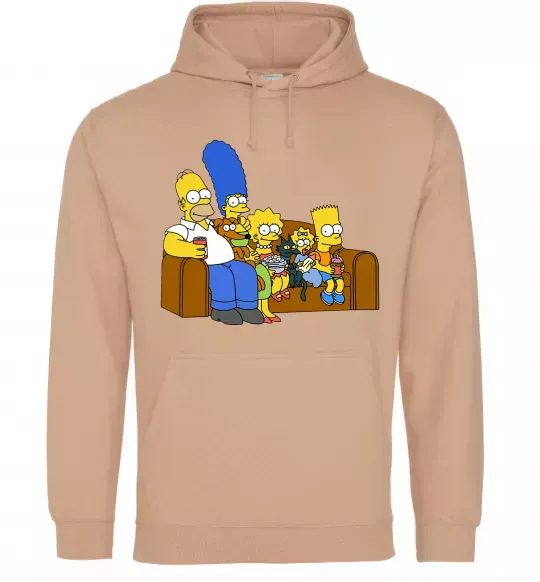 Жіноча толстовка (худі) Simpsons family Пісочний фото