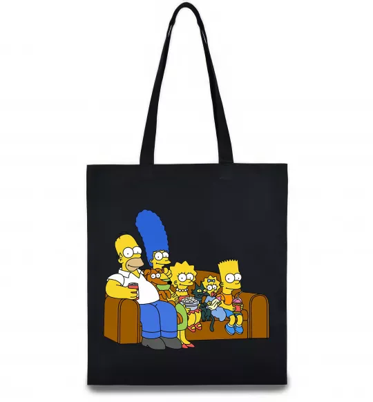 Эко-сумка Simpsons family Черный фото