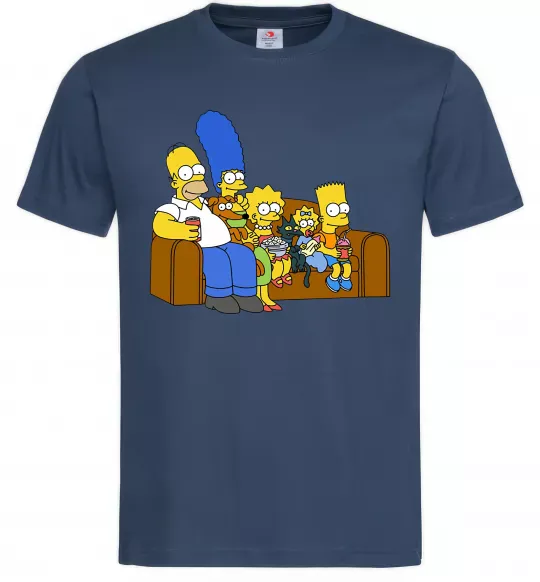 Мужская футболка Simpsons family Темно-синий фото