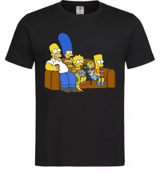 Мужская футболка Simpsons family Черный фото