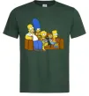 Мужская футболка Simpsons family Темно-зеленый фото