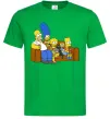 Мужская футболка Simpsons family Зеленый фото