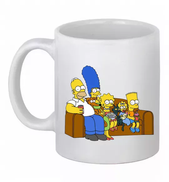 Чашка керамічна Simpsons family Білий фото