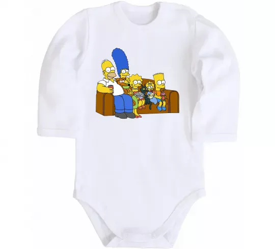Дитячий бодік Simpsons family Білий фото